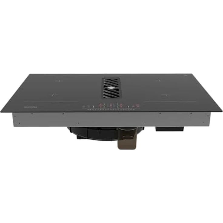Respekta Kochfeldabzug Backdraft Downdraft Muldenabzug Induktion 83 cm Calima, Touch-Control-Bedienung, 4 separate Kochzonen, Bridge-Funktion, teilgeführte Umluft, integrierter Dunstabzug, inkl. Kohlefilter-Set, schwarz – Bild 4