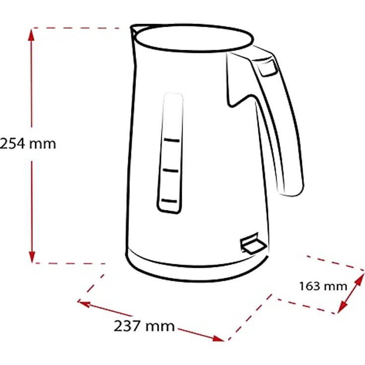 Melitta Enjoy Wasserkocher Aqua 1,7 Liter Hochglanz 2.400 Watt schwarz-weiß, 100301 wh-bk – Bild 6