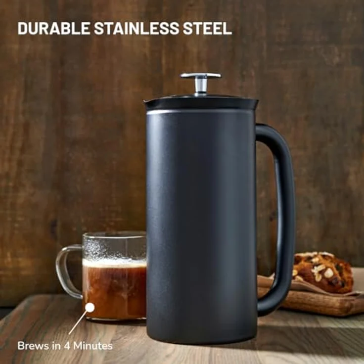 Espro French Press P7 Kaffeekanne, 0,53l, doppelter Mesh-Filter, Matte Black – Bild 5