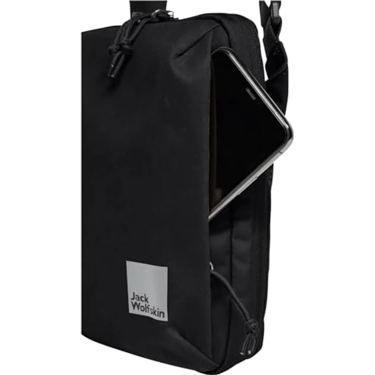 Jack Wolfskin Konya Organizer, Handtasche mit 2 Litern Volumen, Schwarz, robustes Armatech Plus 600D-Material, einstellbarer Schulterriemen, 6 Innentaschen – Bild 6