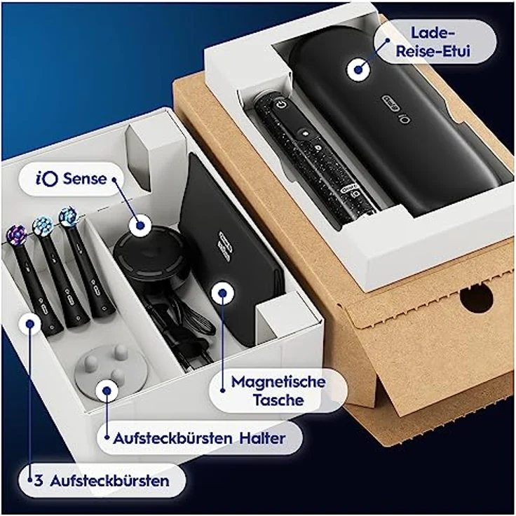Oral-B iO Series 10 Plus Edition Elektrische Zahnbürste/Electric Toothbrush, PLUS 3 Aufsteckbürsten, Lade-Reiseetui, 7 Putzmodi, recycelbare Verpackung, Made in Germany, Geschenk Mann/Frau, black – Bild 3