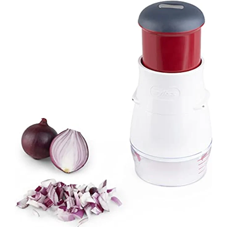 ZYLISS Zick Zick Gemüsehacker - die hochwertige, rotierende Klinge zerkleinert schnell und effizient Nüsse, Zwiebeln, Schokolade und mehr. Höhe: 22 cm. – Bild 4