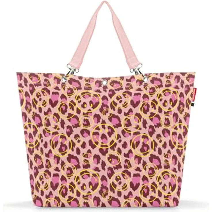 reisenthel shopper XL smiley® leo blush, Geräumige Shopping Bag und edle Handtasche, wasserabweisend, 35l Volumen, B 68 x H 45,5 x T 20 cm – Bild 1