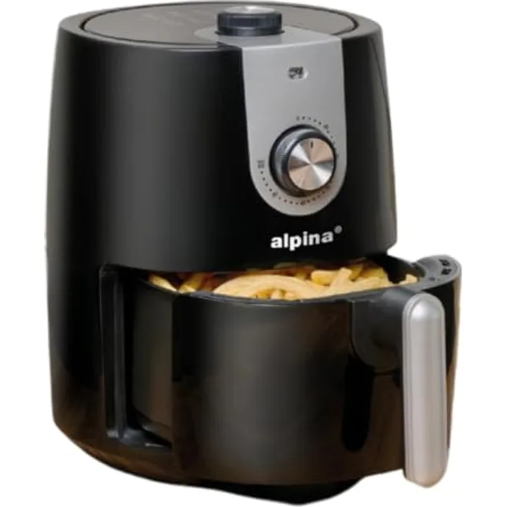 Alpina Heißluftfritteuse, 900W mit einstellbarem Temperaturbereich von 80-200°C