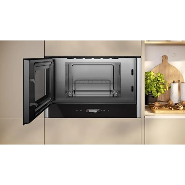 NEFF NL4GR31N1 Einbau-Mikrowelle N70, Integrierbare Mikrowelle mit Grill 40 x 60cm, Full Touch TFT-Display, Automatikprogramme, Easy Clean, LED-Innenbeleuchtung, Edelstahl – Bild 2