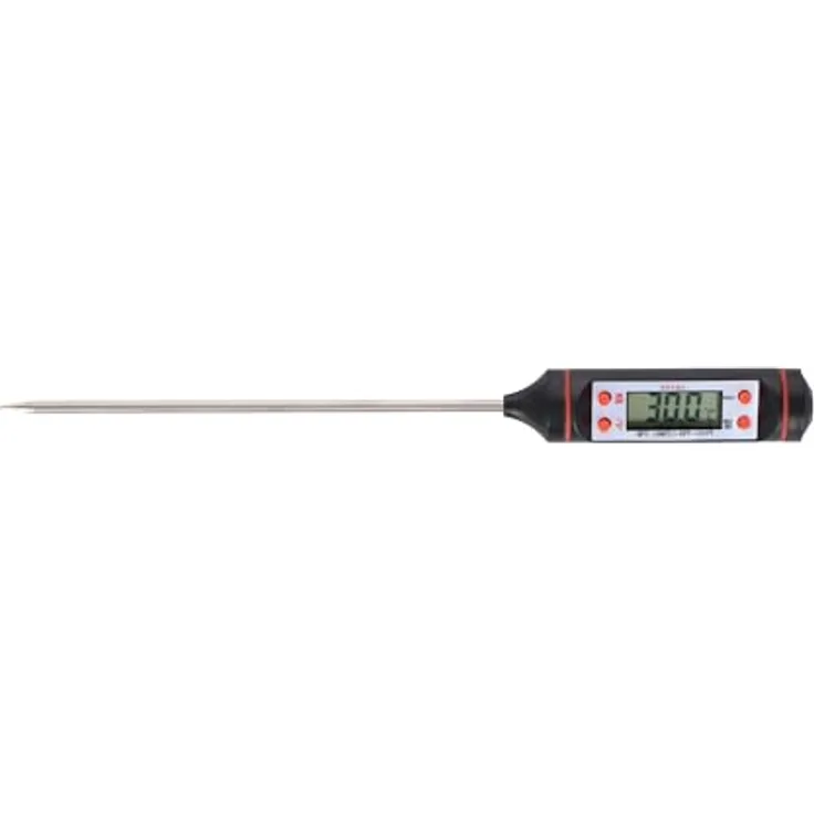 Alpina Bratenthermometer ALPINA Digitales Küchenthermometer, Temperaturmessbereich -50 bis +300°C, schwarz/weiß, mit Speicherfunktion und automatischer Abschaltung