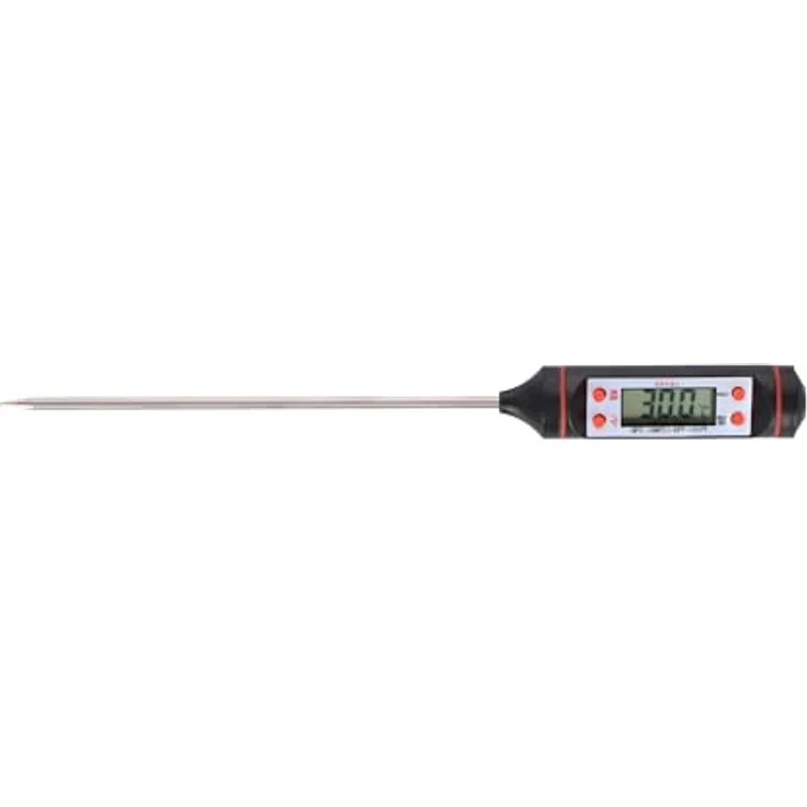 Alpina Bratenthermometer ALPINA Digitales Küchenthermometer, Temperaturmessbereich -50 bis +300°C, schwarz/weiß, mit Speicherfunktion und automatischer Abschaltung – Bild 1