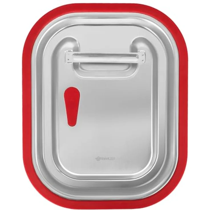 Mahlzeit GN Behälter Deckel mit Silikonrand für GN 1/2 | Edelstahl Gastronomiebehälterdeckel mit Vakuumablassventil und praktischem Griff, luftdichter Verschluss, ideal für Catering und Lebensmittelaufbewahrung – Bild 5