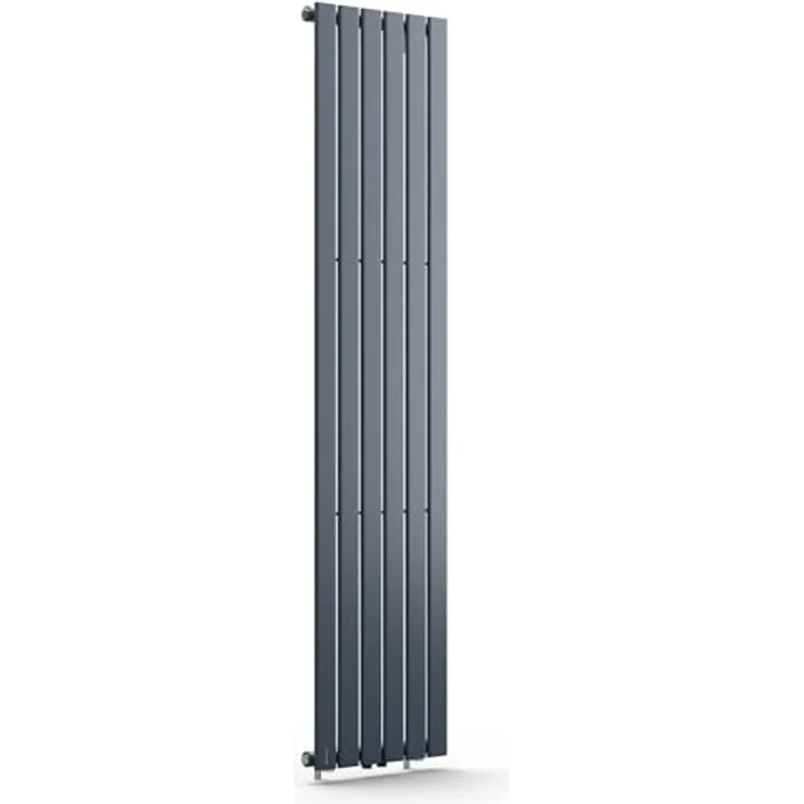 Blumfeldt Badheizkörper Flach, 1420 Watt Vertikaler Warmwasser Wandheizkörper mit Thermostat für Badezimmer & Wohnzimmer, leise – Bild 1