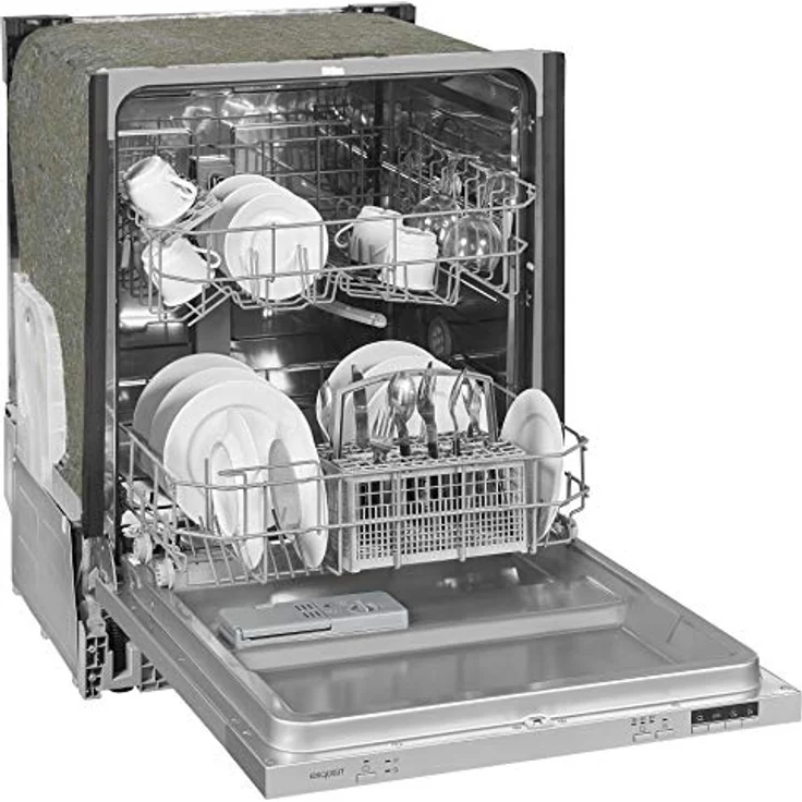 Exquisit EGSP6312-E-030E, Einbau-Geschirrspüler, 12 Maßgedecke, vollintegrierbar, 6 Programme, Silber, Schnellprogramm 30 Min., Aquastop, leise 49 dB – Bild 5