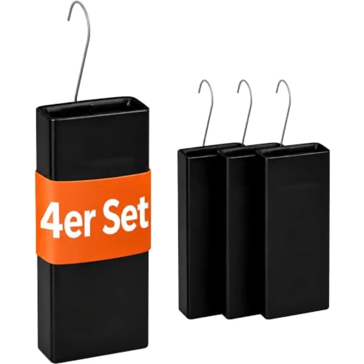 relaxdays Luftbefeuchter Heizung 4er Set, passive Verdunstungsbefeuchtung, 0.4 l Wassertank, schwarz – Bild 1