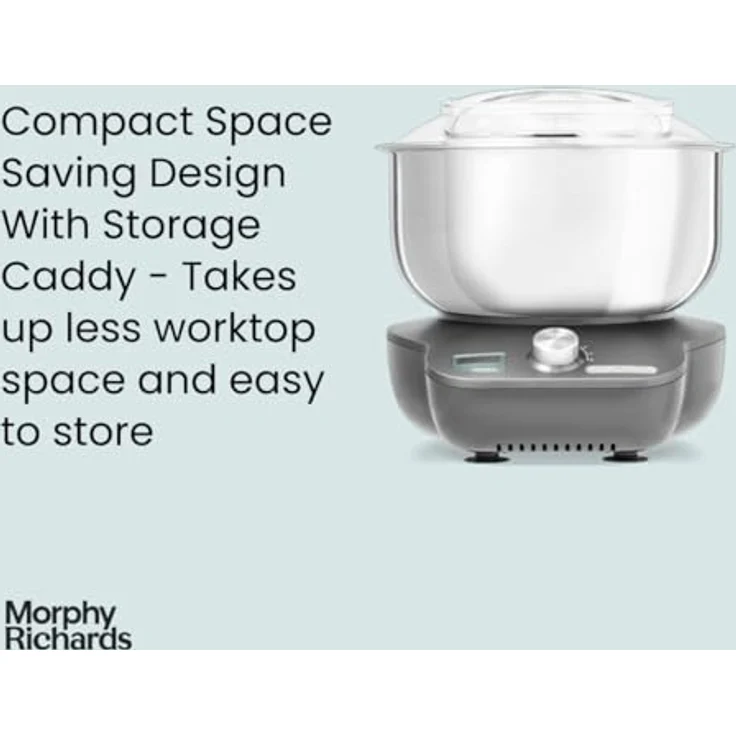 Morphy Richards 400520EE Mixstar Standmixer, 600W, 4L, Drehregler, grau, edelstahl – Bild 3