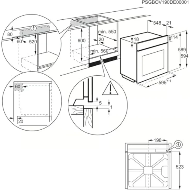 AEG TU5AB21FSB Einbaubackofen, 72 L, 9 Beheizungsarten, AutoClean, 3490 W, A+, versandkostenfrei – Bild 9