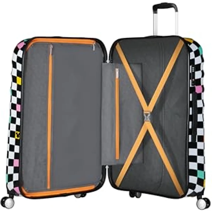 American Tourister Wavebreaker Disney FL - Spinner L, Koffer, 77 cm, 96 L, Mehrfarbig (Mickey Check) - Robuster ABS-Koffer mit TSA-Schloss, recycelter Rpet-Innenausstattung – Bild 5