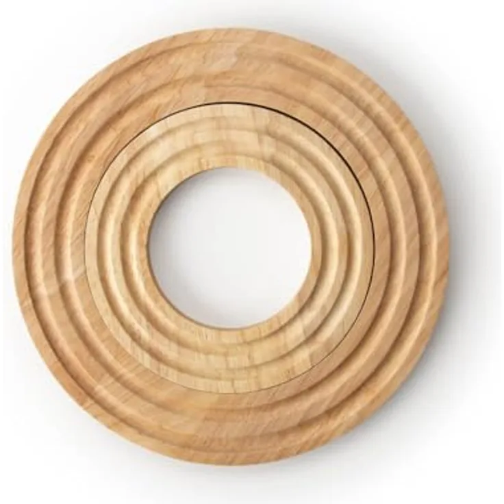 Continenta Untersetzer rund aus Gummibaumholz, Ø 21 x 1,5 cm, Mehrfarbig, für Gläser