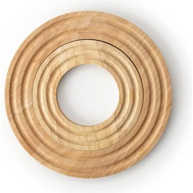 Continenta Untersetzer rund aus Gummibaumholz, Ø 21 x 1,5 cm, Mehrfarbig, für Gläser