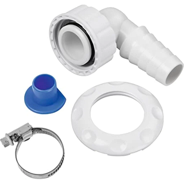 Xavax Geräteanschlusstülle (für Waschmaschinen und Geschirrspülmaschinen, 90 Grad, für Wandeinbau-Siphons ohne Reinigungsöffnung, 20-23 mm Schlauchanschluss) – Bild 4