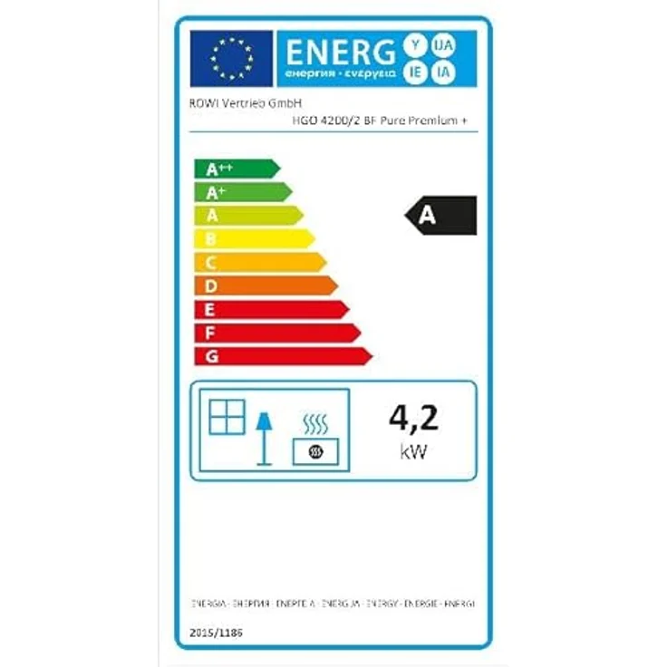 Rowi Gas-Heizofen Blue Flame HGO4200/2 BF PURE Premium, Heizlüfter, Weiss – Bild 2