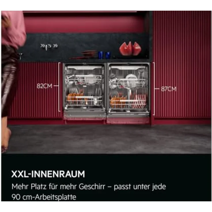 AEG NG77IC20SK, Vollintegrierbarer Einbaugeschirrspüler XXL, 15 Maßgedecke, WLAN-fähig, AirDry Technologie, 87 cm hoch – Bild 9