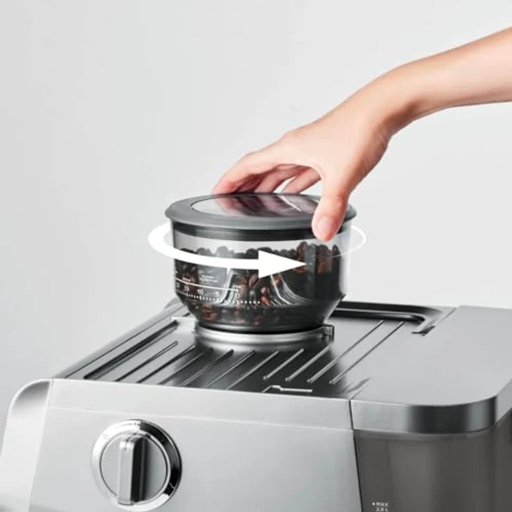 Polti COFFEA G50S Siebträgermaschine mit Mahlwerk, Espressomaschine mit 30 Mahlgraden, Touchpanel und Dampflanze – Bild 4