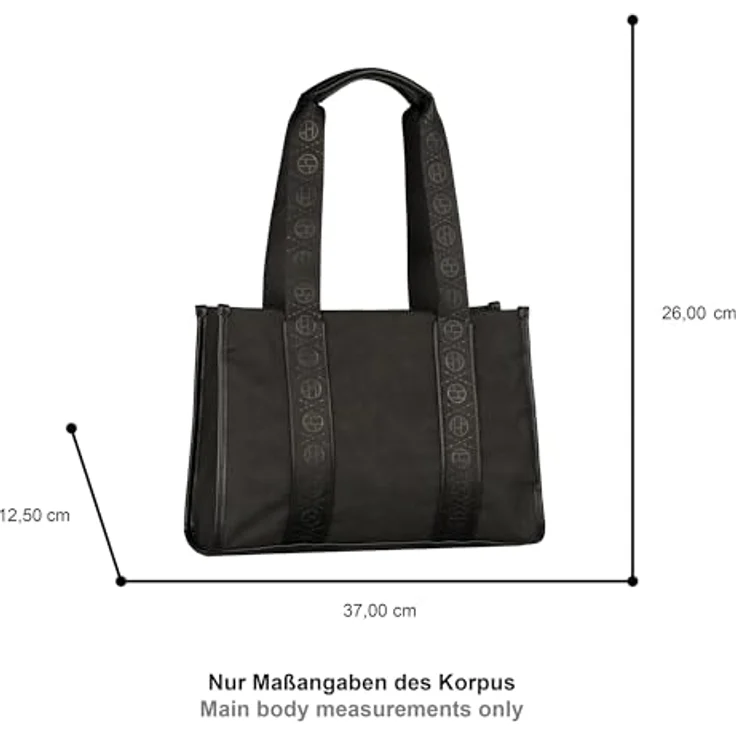 Tom Tailor Yara Shopper Tasche, 37 cm, schwarz, 100% Polyurethan – Bild 4