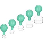 Navaris Mini-Saugglocke 5er Set Schröpfgläser mit Saugball für Massage und Entspannung, 1-tlg. in Türkis
