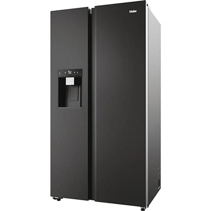 Haier Side by Side 90 SERIE 7 HSW79F18DIPT Kühl-Gefrierkombination/XXL Nutzinhalt/Total No Frost/Wasser- & Eiswürfeldispenser/hOn App/Daylight/HumidityZone/Inverter Kompressor/Schwarz – Bild 1