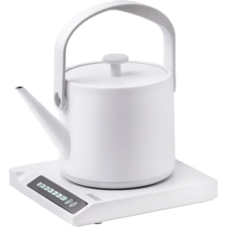 Unold 18210 Blitzkocher Clara, Wasserkocher 1.000 W, 0,6L, 360° drehbar, mit Warmhaltefunktion und 7 Temperaturen (40°C - 100°C), Weiß – Bild 1