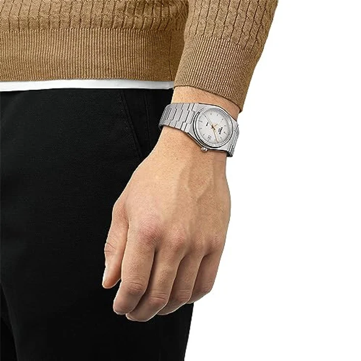 Tissot Herren-Armbanduhr PRX 316L Edelstahlgehäuse, Grau, T1374101103100, mit Schweizer Quarzwerk – Bild 5
