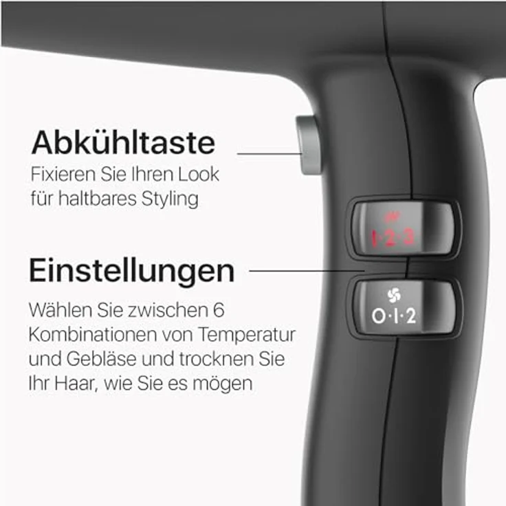 Valera Professioneller Ionen-Haartrockner Swiss Light 3300, leicht und ergonomisch, 1800 Watt – Bild 6