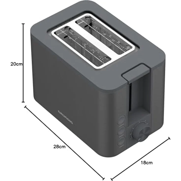 Grundig TA 7340, Toaster, Schwarz mit 950 W Leistung – Bild 4