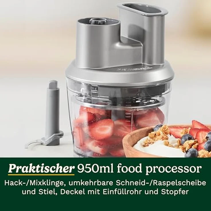 Cuisinart Power Blend Stabmixer, 400 Watt, BPA-frei, inkl. 700 ml Behälter und 950 ml Küchenmaschinen-Aufsatz, kratzfest – Bild 7