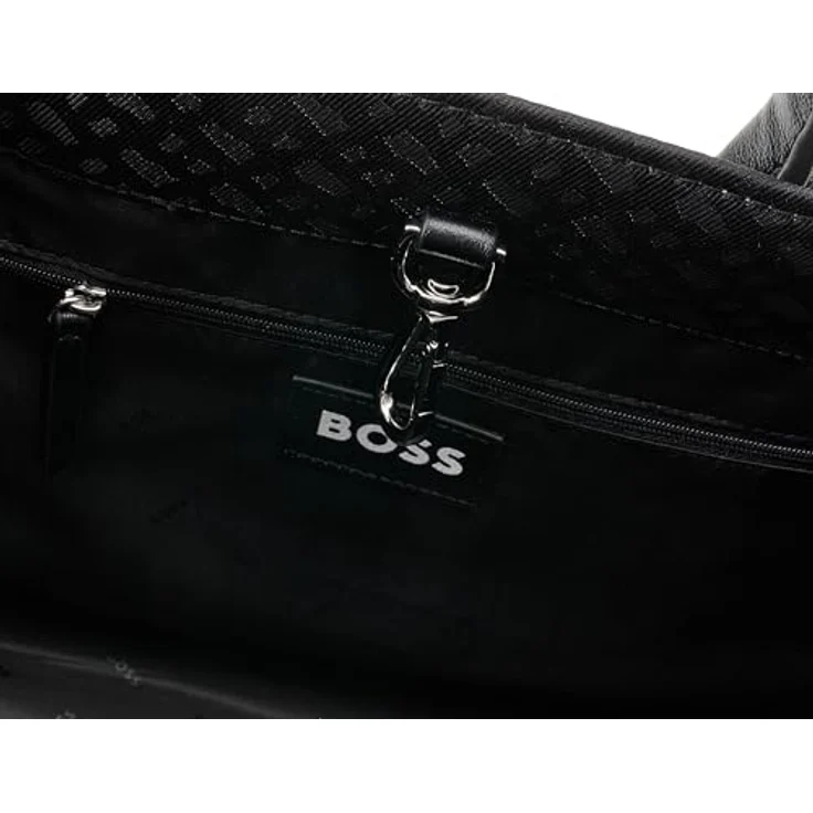 BOSS Shopper Sandy MED Tote M, große Damen Henkeltasche, Umhängetasche mit abnehmbarem Schultergurt, schwarz – Bild 3