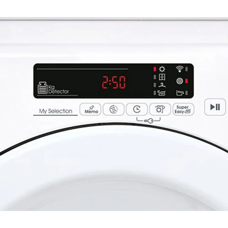 Candy CSOE C9DG-S Kondenswäschetrockner 9 KG, Wi-Fi + Bluetooth, Easycase-Kondenswasserbehälter, Symbolblende, Weiß – Bild 5