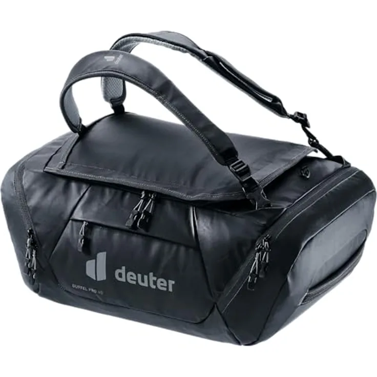Deuter Duffel Pro 40, Weekender Reisetasche aus 100% Polyester, schwarz, 52 cm x 22 cm x 35 cm
