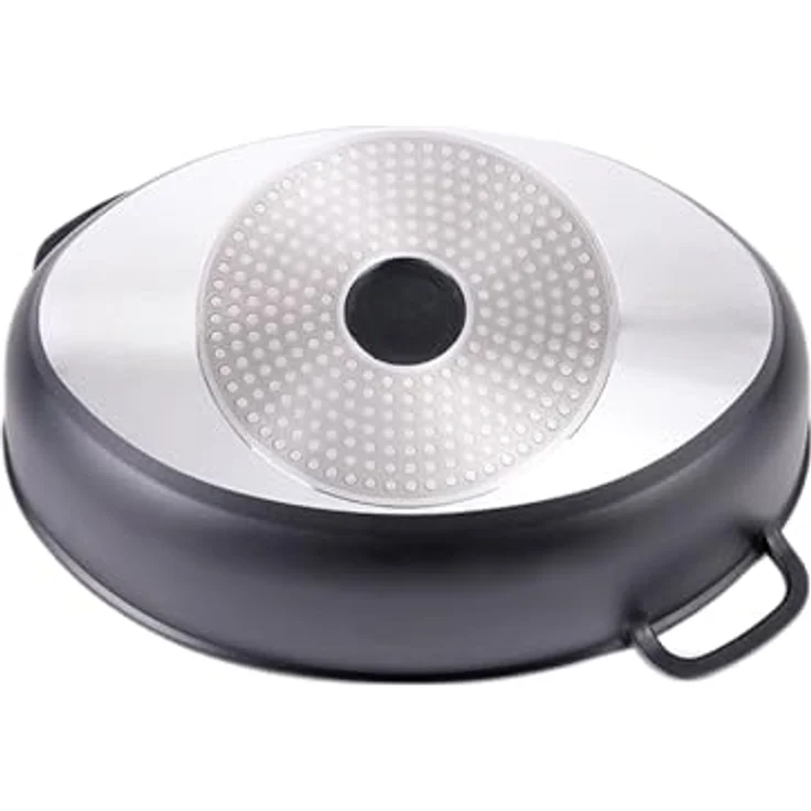 Alu Guss Oval Bräter ø38cm Induktion Topf Schmortopf Marmorbeschichtung – Bild 3