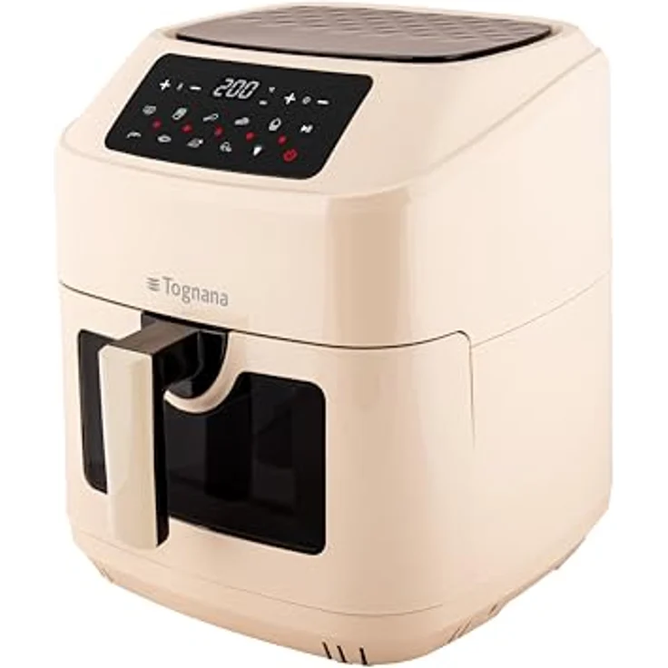 Tognana Iridea Heißluftfritteuse, 9,2 L, digitales Display, multifunktional, Champagner – Bild 2