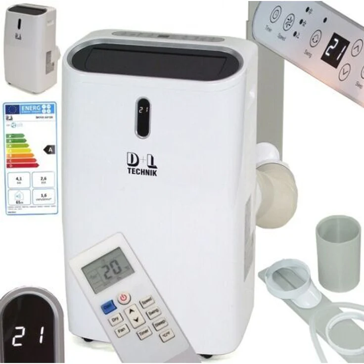 Apex 5in1 Mobile Klimaanlage 14000 BTU, effizientes Klimagerät mit LCD-Fernbedienung, 4,1 kW, 3 Ventilationsstufen, Nacht-Modus