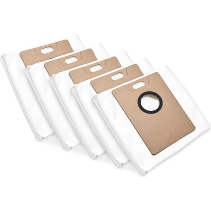 Tapo RVA202 Einweg-Staubbeutel für Saugroboter (5 Stück), Kompatibel mit RV30 Max Plus und RV20 Max Plus, 3L Kapazität, allergikerfreundlich