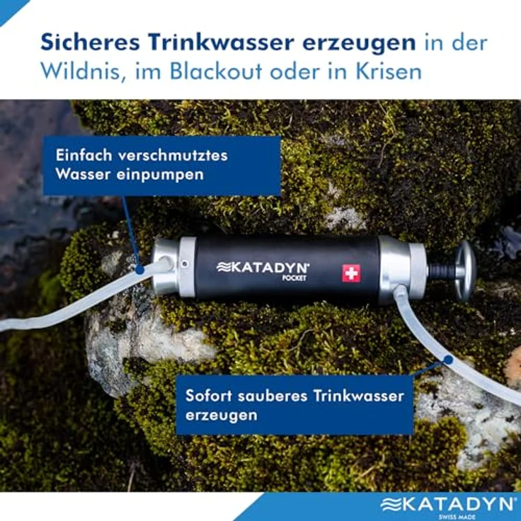 Katadyn Pocket Filter Black Edition, Keramik-Wasserfilter mit 0,2 Mikron Porengröße, für Outdoor-Reisen und Expeditionen, langlebig und mehrfach reinigbar – Bild 7
