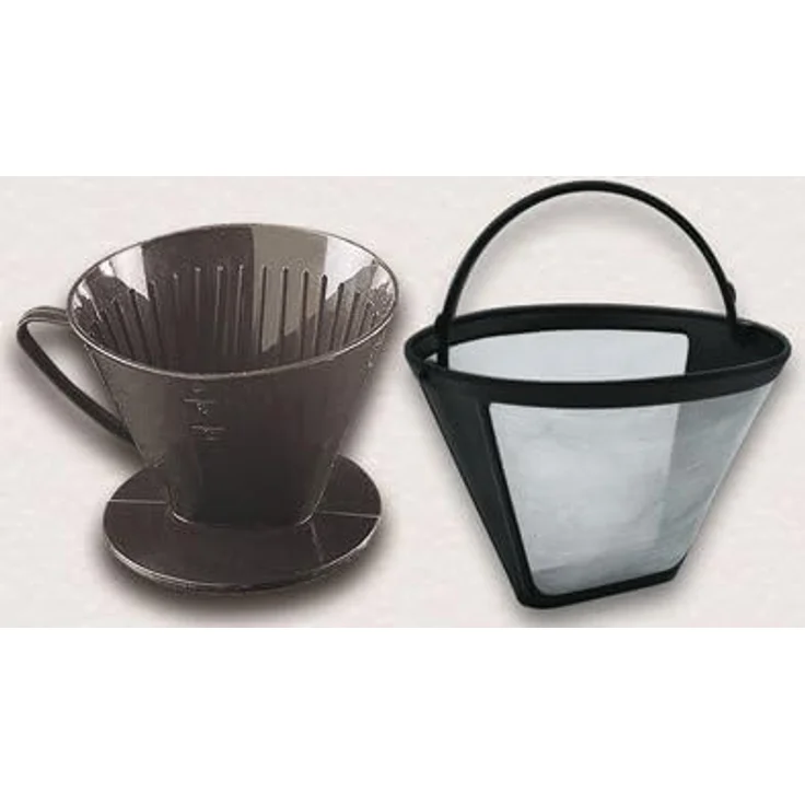 Fackelmann Silberton Dauerkaffeefilter Nr. 4, Permanent Filter aus Edelstahlgewebe - für Kaffee & als Teesieb verwendbar (Farbe: Silber-Schwarz), Menge: 1 Stück – Bild 5