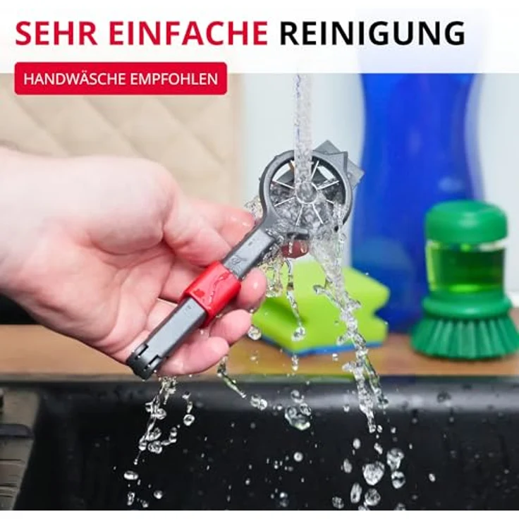 WESTMARK Radieschenverzierer Decoretto Black Edition, ergonomischer Gemüseschneider mit extra-scharfen Edelstahlklingen, Anthrazit – Bild 9