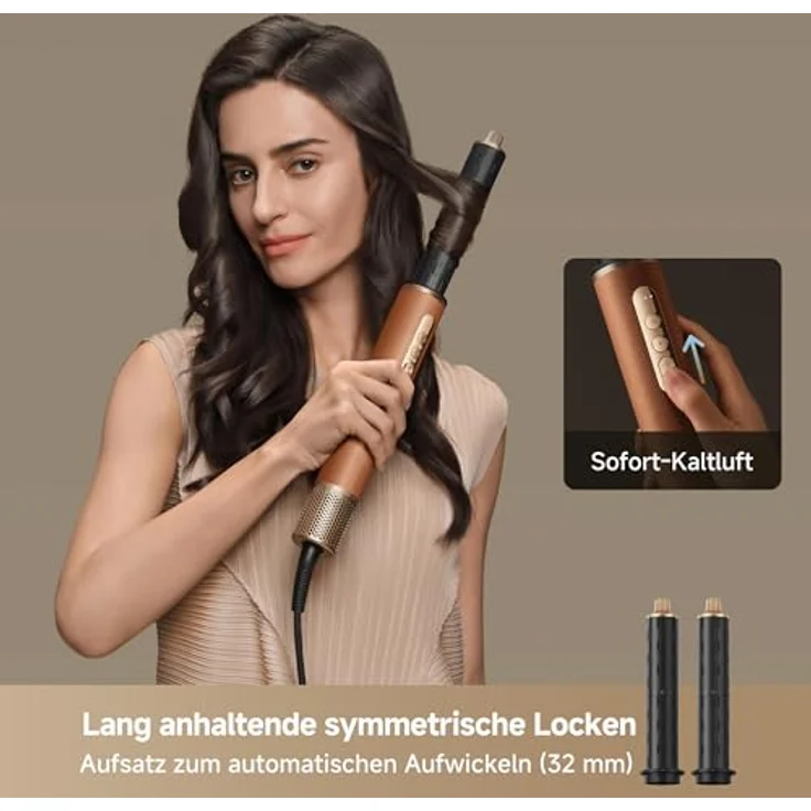 DREAME AirStyle Pro, 7-in-1-Hairstyler, Schnelltrocknend, 2 Lockenaufsätze, Volumen für das Haar, glättende Bürste, Frizz-Reduzierung, Lederset, Airflow-Styling – Bild 2