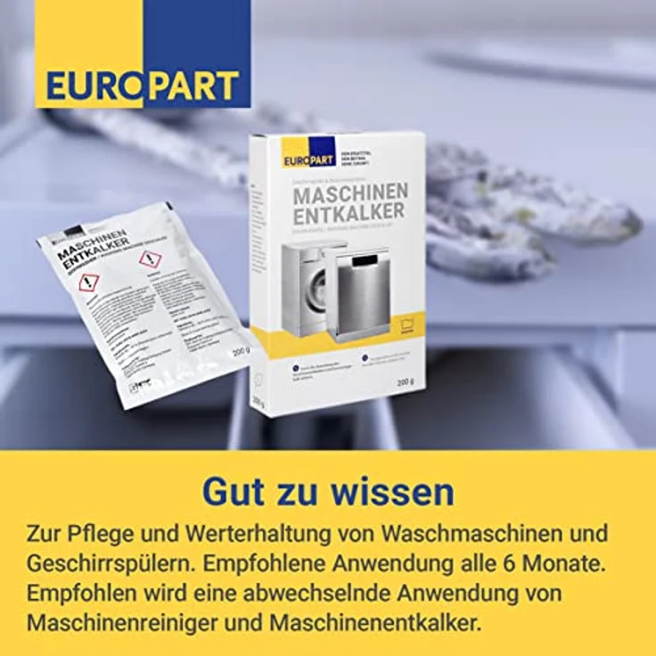 Maschinenentkalker EUROPART für Waschmaschine Geschirrspüler 200g – Bild 3