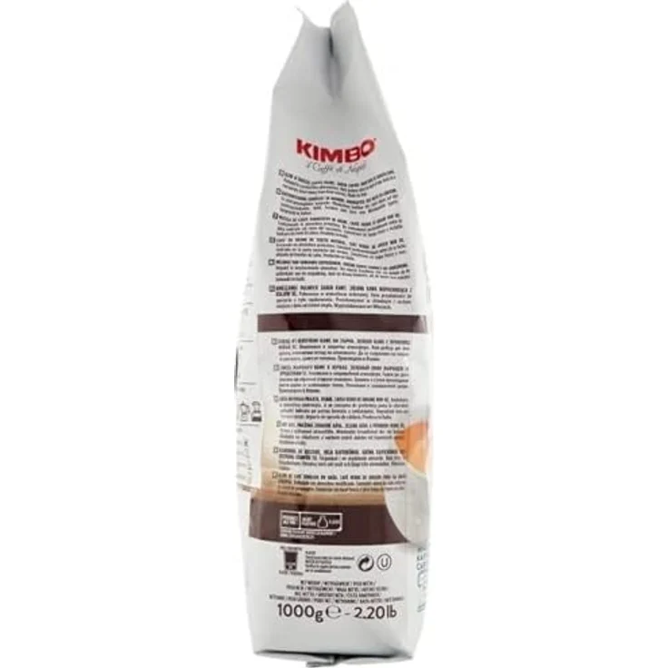 Kimbo Espresso Classico ganze Kaffeebohnen, mittlere Röstung, 1kg Beutel – Bild 6