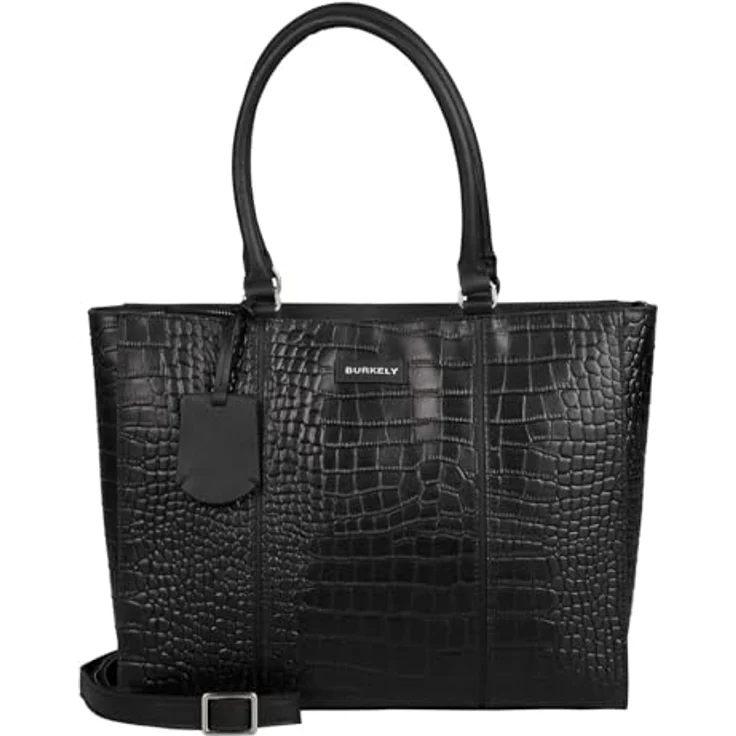 Burkely Cool Colbie Shopper, Leder mit Reißverschluss, Innentaschen und Laptopfach für 36 cm Bildschirm – Bild 1