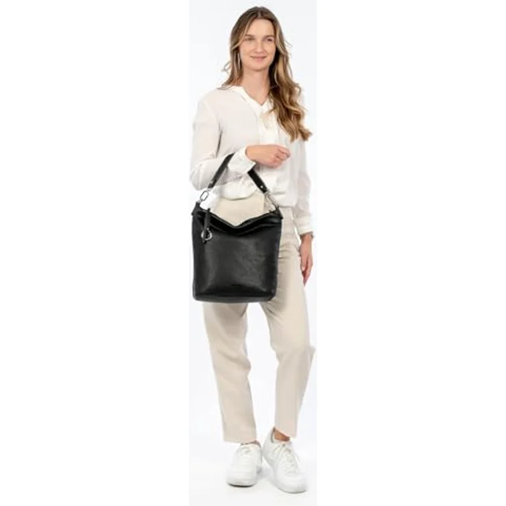 Suri Frey Beutel Debby, Handtasche aus Feinsynthetik mit Logo-Prägung, Schwarz, 35 x 31 x 15 cm – Bild 2