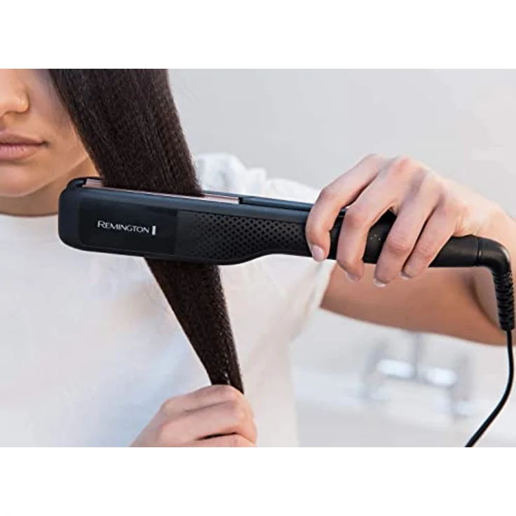 Remington Ceramic Crimp 220 S3580 Kreppeisen, 37 mm breite Stylingplatten mit Rillen, hochwertige, antistatische Keramik-Turmalin-Beschichtung, schwarz – Bild 4