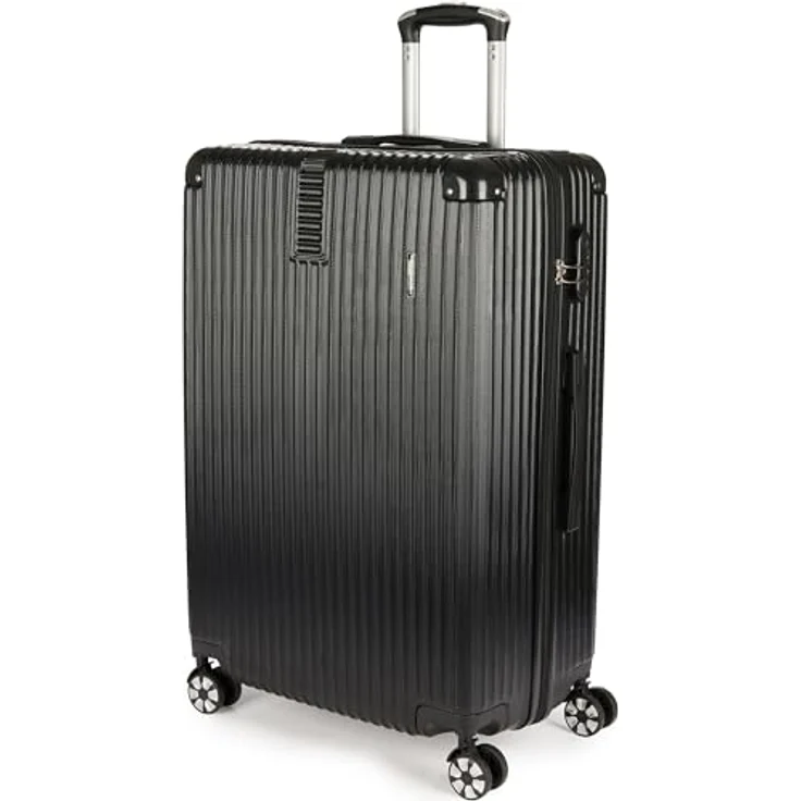 BRUBAKER Kofferset London - Hartschalen Koffer Set mit Zahlenschloss und 4 Rollen, ABS Trolleys (M, L, XL), 3 tlg., Boardcase, Silber – Bild 2