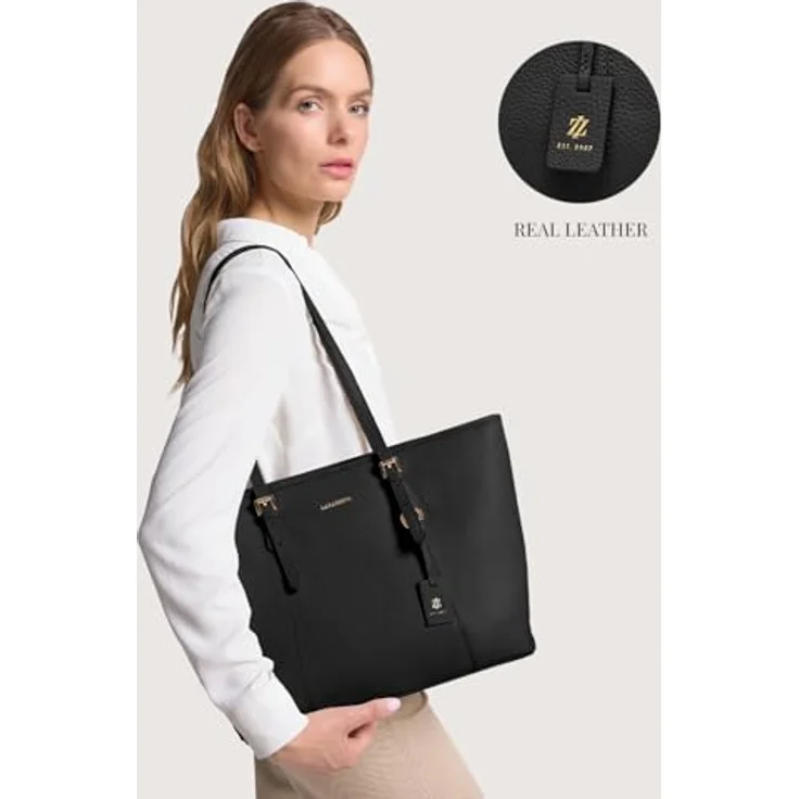 Lazarotti Shopper Bologna Leather, Leder - Stilvolle Einkaufstasche mit Schulterriemen – Bild 2